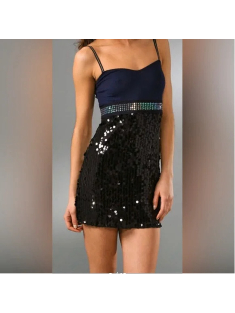 Free people cocktail sequin sparkly dress Navy /blue /green/black